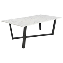 Load image into Gallery viewer, Mayer - Rectangular Faux Marble Dining Table - White