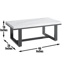 Load image into Gallery viewer, Lucca - White Marble Top Cocktail - White