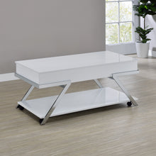 Load image into Gallery viewer, Zena - Lift-Top Cocktail Table With Casters - White