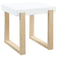 Load image into Gallery viewer, Pala - Rectangular End Table - White High Gloss And Natural