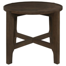 Load image into Gallery viewer, Cota - Round Solid Wood End Table - Dark Brown