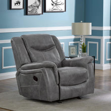 Load image into Gallery viewer, Conrad - Upholstered Padded Arm Glider Recliner - Gray