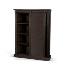 Load image into Gallery viewer, Bookcase With Barn Door - Dark Brown