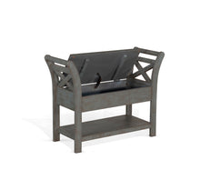 Load image into Gallery viewer, Ranch House - Accent Bench With Storage - Dark Gray / Blue