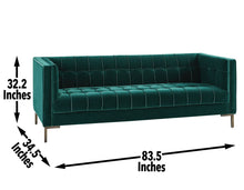 Load image into Gallery viewer, Isaac - Channel Stitch Velvet Sofa