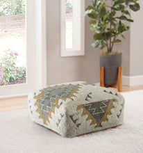 Load image into Gallery viewer, Lyssa - Jacquard Fabric Printed Pouf - Beige