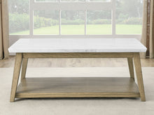 Load image into Gallery viewer, Vida - Marble Top Coffee Table With Casters - Brown