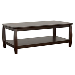 Dixon - 1-Shelf Rectangular Wood Coffee Table Espresso - Cappuccino