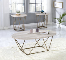 Load image into Gallery viewer, Rowyn - 3 Piece Table Set, Faux Marble Paper Top - White