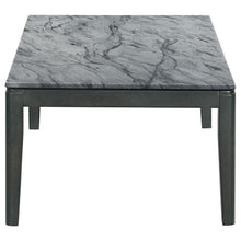 Load image into Gallery viewer, Mozzi - Rectangular Faux Marble Coffee Table - Gray And Black