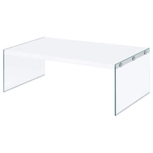 Load image into Gallery viewer, Opal - Rectangular Glass Frame Coffee Table - White High Gloss