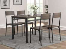 Load image into Gallery viewer, Lana - 5 Piece Rectangular Dining Set - Dark Brown And Black