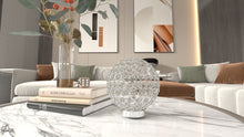 Load image into Gallery viewer, Crystal Globe - Table Lamp - Pearl Silver