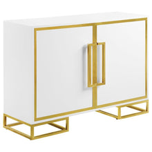 Load image into Gallery viewer, Elsa - 2 Door Wood Storage Accent Cabinet - White And Gold