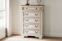 Load image into Gallery viewer, Realyn - White / Brown / Beige - Five Drawer Chest