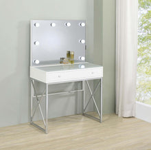 Load image into Gallery viewer, Eliza - Vanity Set With Lighting &amp; Stool - White And Chrome