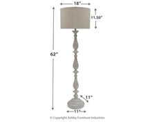 Load image into Gallery viewer, Bernadate - Whitewash - Poly Floor Lamp