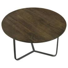 Load image into Gallery viewer, Yaritza - Round Mango Wood Coffee Table - Natural And Gunmetal