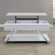 Load image into Gallery viewer, Zena - Lift-Top Cocktail Table With Casters - White