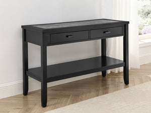 Garvine - Sintered Stone Sofa Table - Black