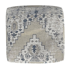 Load image into Gallery viewer, Kira - Jacquard Woven Pouf - Green