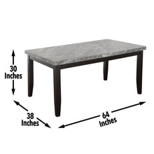 Load image into Gallery viewer, Napoli - Gray Marble Top Dining Table - Dark Gray