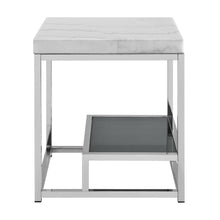 Load image into Gallery viewer, Aston - White Marble Top End Table - White