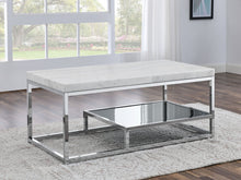 Load image into Gallery viewer, Aston - White Marble Top Coffee Table - White