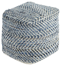 Load image into Gallery viewer, Chevron - Blue - Pouf