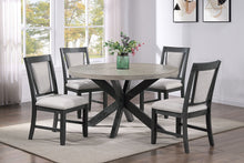 Load image into Gallery viewer, Stevens - Round Dining Table - Charcoal &amp; Gray