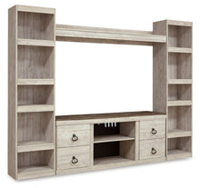 Load image into Gallery viewer, Willowton - Whitewash - 4-Piece Entertainment Center