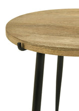 Load image into Gallery viewer, Pilar - Round Solid Wood Top End Table - Natural And Black