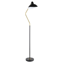 Load image into Gallery viewer, Lucien - Dome Shade Metal Task Floor Lamp - Black
