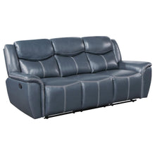Load image into Gallery viewer, Sloane - Upholstered Padded Arm Reclining Sofa - Blue