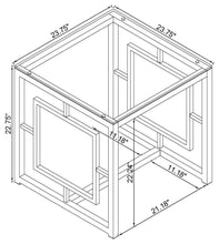 Load image into Gallery viewer, Merced - Square Glass Top Side End Table - Nickel