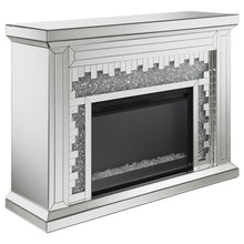 Load image into Gallery viewer, Gilmore - Mirrored Freestanding Electric Fireplace - Silver
