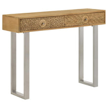 Load image into Gallery viewer, Draco - 2-Drawer Console Table Hand Carved Details - Natural