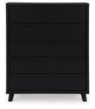 Load image into Gallery viewer, Danziar - Black - Five Drawer Wide Chest