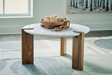Load image into Gallery viewer, Isanti - White / Brown - Round Cocktail Table