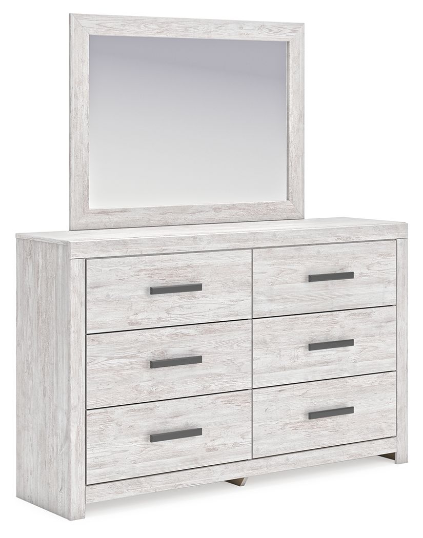 Cayboni - Whitewash - Dresser And Mirror