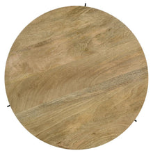 Load image into Gallery viewer, Pilar - Round Solid Wood Top Coffee Table - Natural And Black