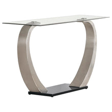 Load image into Gallery viewer, Pruitt - Glass Top Metal Base Console Table - Satin