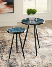 Load image into Gallery viewer, Clairbelle - Teal - Accent Table (Set of 2)
