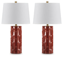 Load image into Gallery viewer, Jacemour - Burnt Umber - Ceramic Table Lamp (Set of 2)