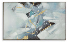 Load image into Gallery viewer, Cormette - Blue / White / Gold Finish - Wall Art
