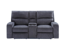 Load image into Gallery viewer, Lovell - Power Console Loveseat - Dark Gray