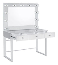 Load image into Gallery viewer, Umbridge - 3-Drawer Vanity Set With Lighting - Chrome And White