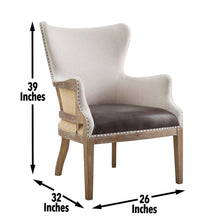 Load image into Gallery viewer, George - Wingback Accent Chair - Two Tone