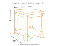 Load image into Gallery viewer, Fregine - Whitewash - Rectangular End Table