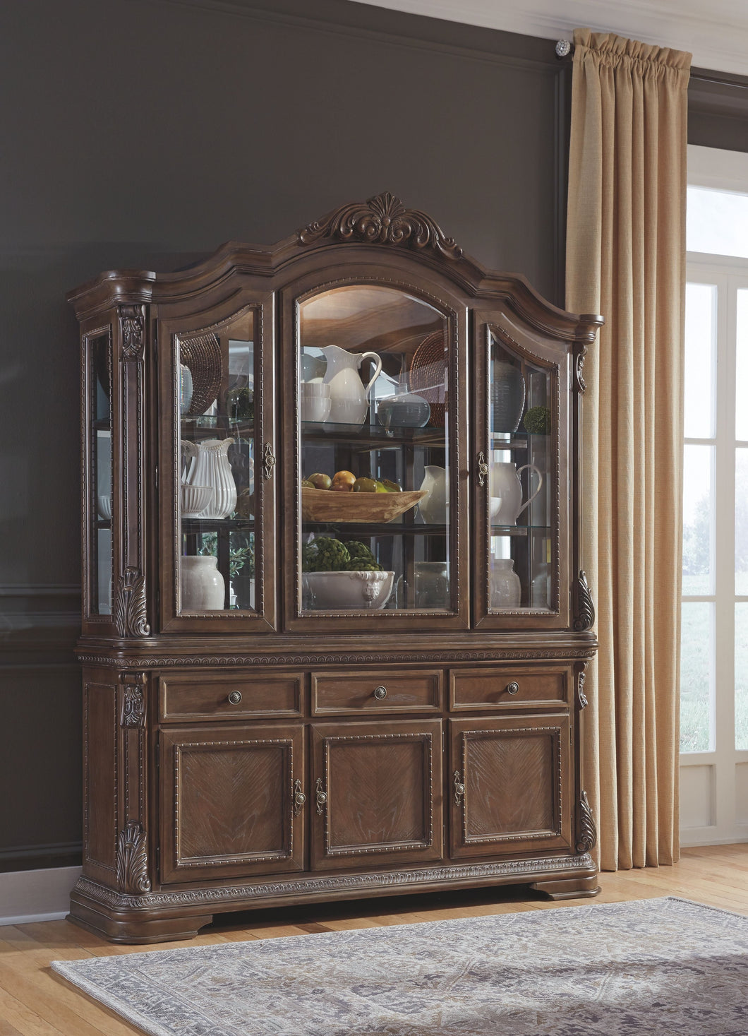 Ashley dining room set with china cabinet new arrivals